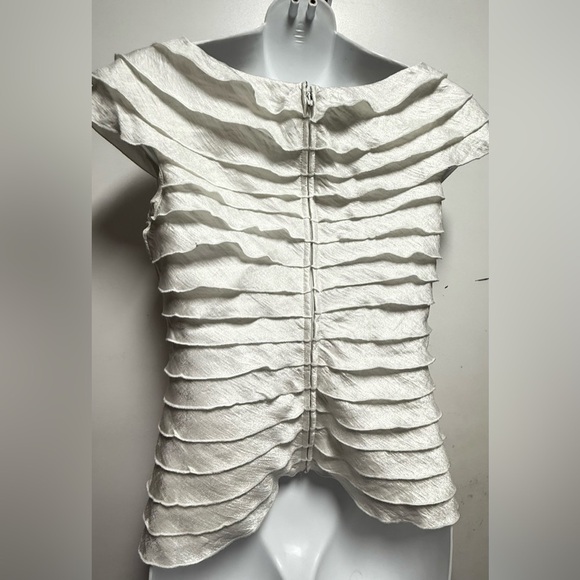 Adrianna Papell Cream Textured Blouse - Picture 3 of 7